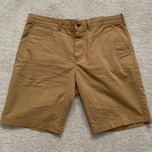 Express tan shorts above the knee 9” size 34 mens